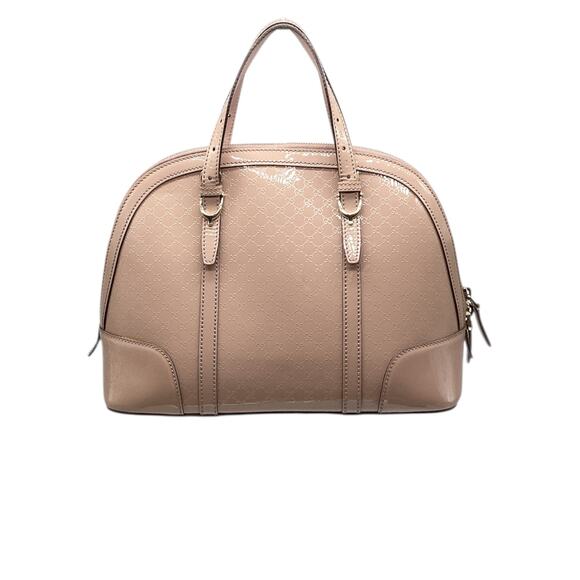Gucci Nice Microguccissima Patent Leather Small Top Handle Bag in Dusty Rose - Picture 2 of 8